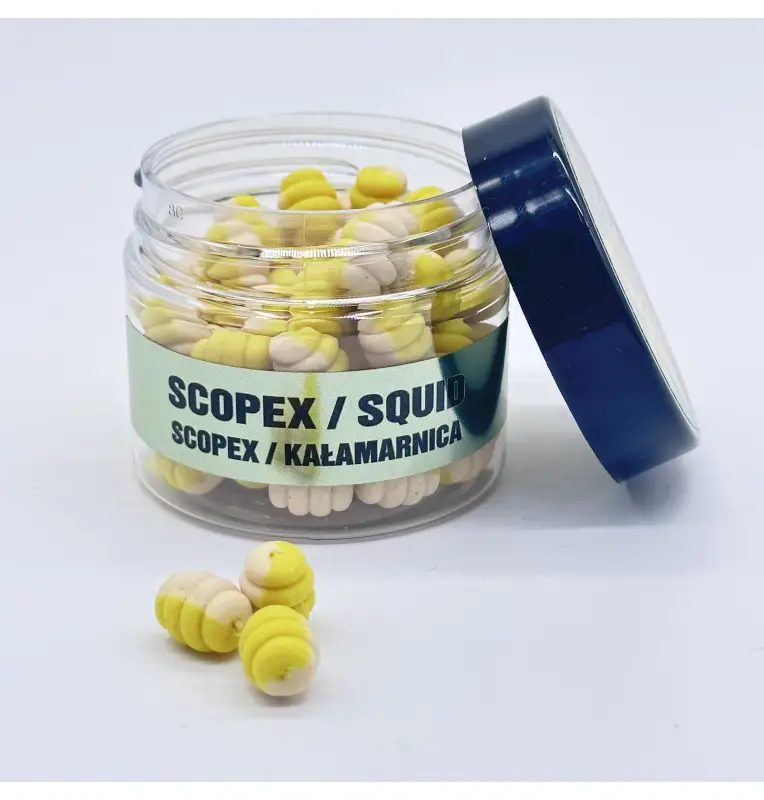 Traper Fluo Duo Color Maggot 8mm Scopex Squid 25g UV Active-Köder-JJ-Fishing