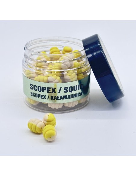 Traper Fluo Duo Color Maggot 8mm Scopex Squid 25g UV Active-Köder-JJ-Fishing