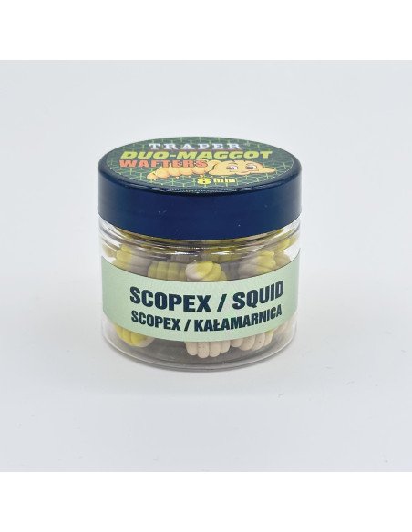 Traper Fluo Duo Color Maggot 8mm Scopex Squid 25g UV Active-Köder-JJ-Fishing
