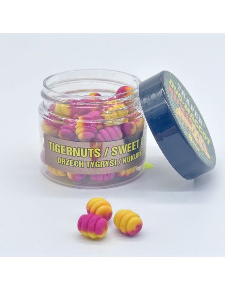 Traper Fluo Duo Color Maggot 8mm Tigernuss Sweet Corn 25g UV Active-Bait-JJ-Fishing