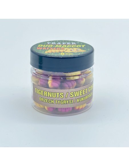 Traper Fluo Duo Color Maggot 8mm Tigernuss Sweet Corn 25g UV Active-Köder-JJ-Fishing