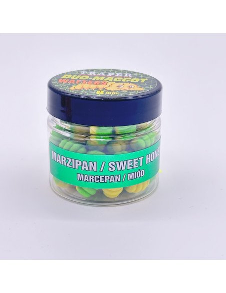 Traper Fluo Duo Color Maggot 8mm Marzipan Honig 25g UV Activ-Köder-JJ-Fishing