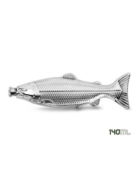 Delphin BOOST Edelstahl-Flachmann 140ml Getränkebehälter Fischform Fishing-Angelzubehör-JJ-Fishing