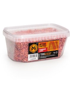Mivardi Method Particle 1Kg Erdbeere Feeder Futter Ready to Go Vorgefeuchtetes Angelfutter-Köder-JJ-Fishing
