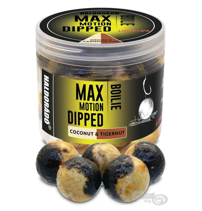 Haldorado Max Motion Dipped Hookbaits Kokos & Tigernuss 20mm Boilies Extra Intensive Inserted Premium Collection-Köder-JJ-Fis...