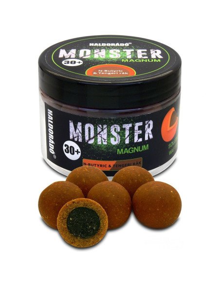 Haldorado MONSTER Magnum 30+ mm N-Butyric Acid & Krabbe Coated Hookbaits Ummantelt Extra Intensive Premium Collection-Köder-J...