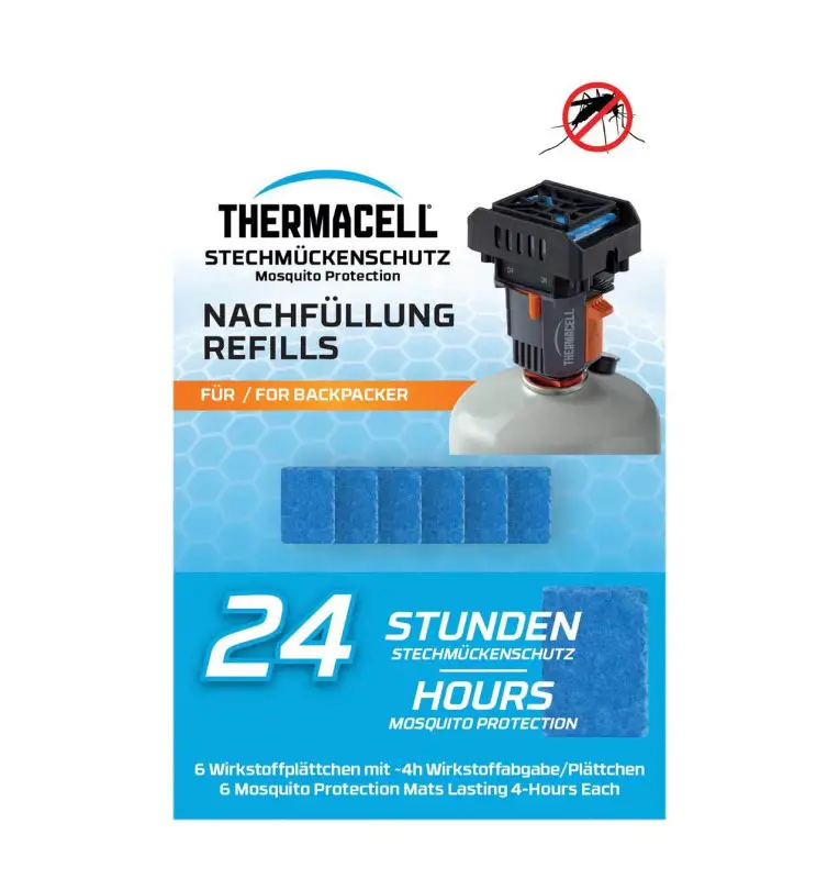 Thermacell M-24 Nachfüllpack Backpacker Gelsenschutz Höchste Qualität-Outdoor-JJ-Fishing