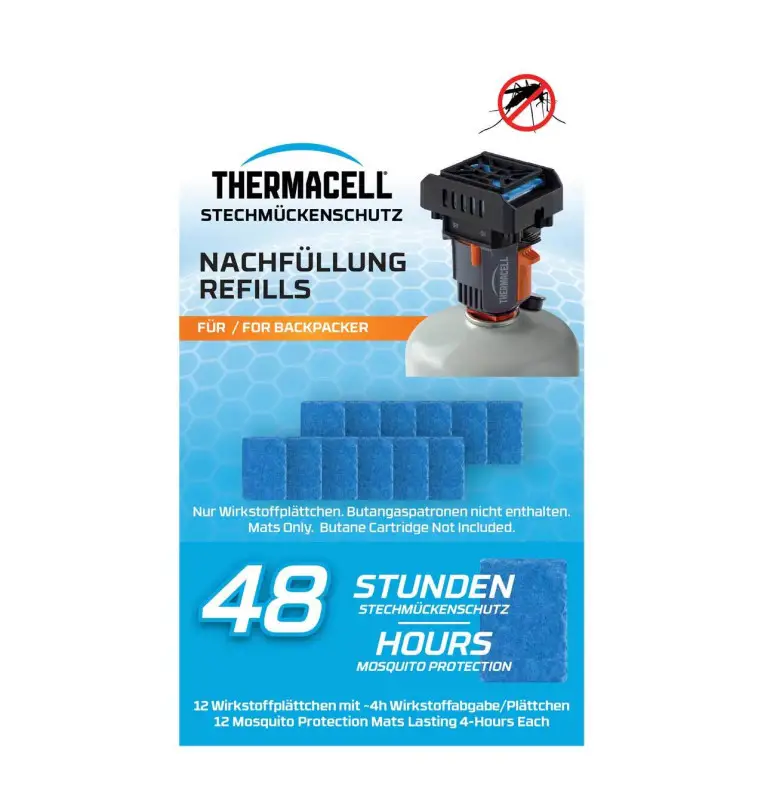 Thermacell M-48 Nachfüllpack Nachfüllset Backpacker 48 Stunden Gelsenschutz Höchste Qualität-Outdoor-JJ-Fishing