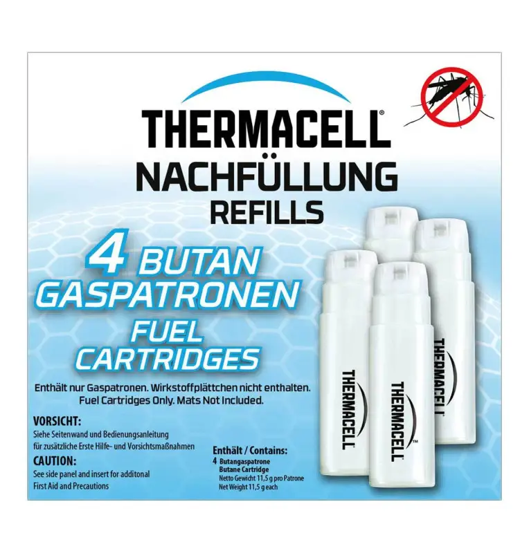 Thermacell Butangas 48h C-4 Nachfüllset Gaspatronen Gelsenschutz Höchste Qualität-Outdoor-JJ-Fishing