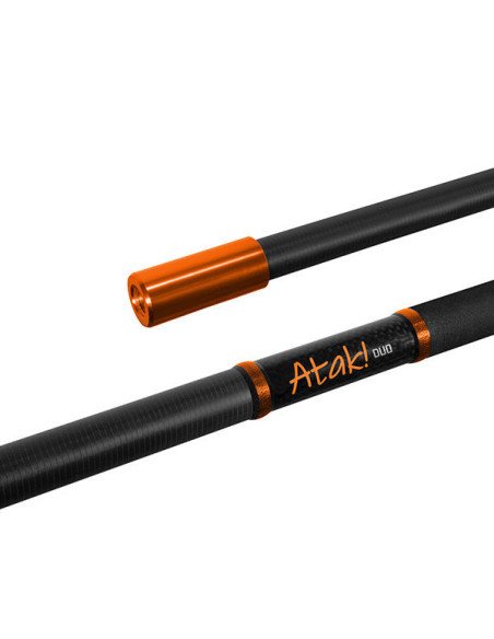 Delphin Atak! DUO Kescherstab 2-Teilig 140cm Raubfisch Carbon Kescherstab-Tackle & Co-JJ-Fishing