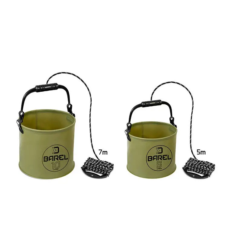 Delphin BAREL EVA-Eimer 5L + 5m Schnur Wassereimer Wasserkübel Faltbar-Tackle & Co-JJ-Fishing