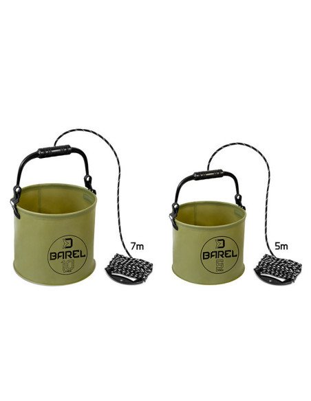 Delphin BAREL EVA-Eimer 10L + 7m Schnur Wassereimer Wasserkübel Faltbar-Tackle & Co-JJ-Fishing
