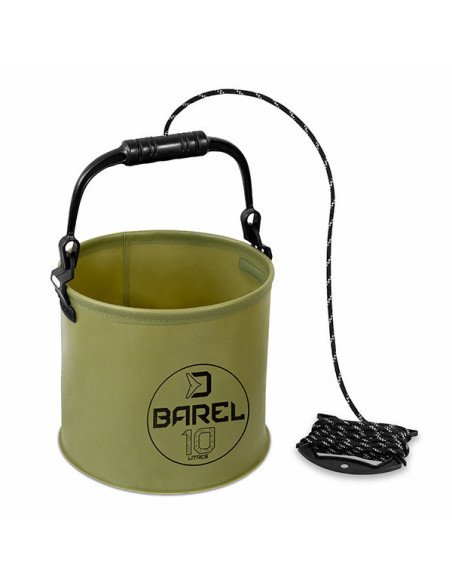 Delphin BAREL EVA-Eimer 10L + 7m Schnur Wassereimer Wasserkübel Faltbar-Tackle & Co-JJ-Fishing