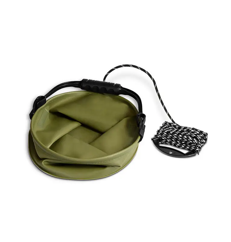 Delphin BAREL EVA-Eimer 10L + 7m Schnur Wassereimer Wasserkübel Faltbar-Tackle & Co-JJ-Fishing