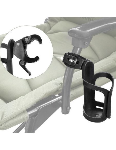 Delphin DrinxHOLD Universal-Getränkehalter Glasflasche, Dose, Plastik Flasche Halter Sessel und Bett Carpchair-Angelzubehör-J...