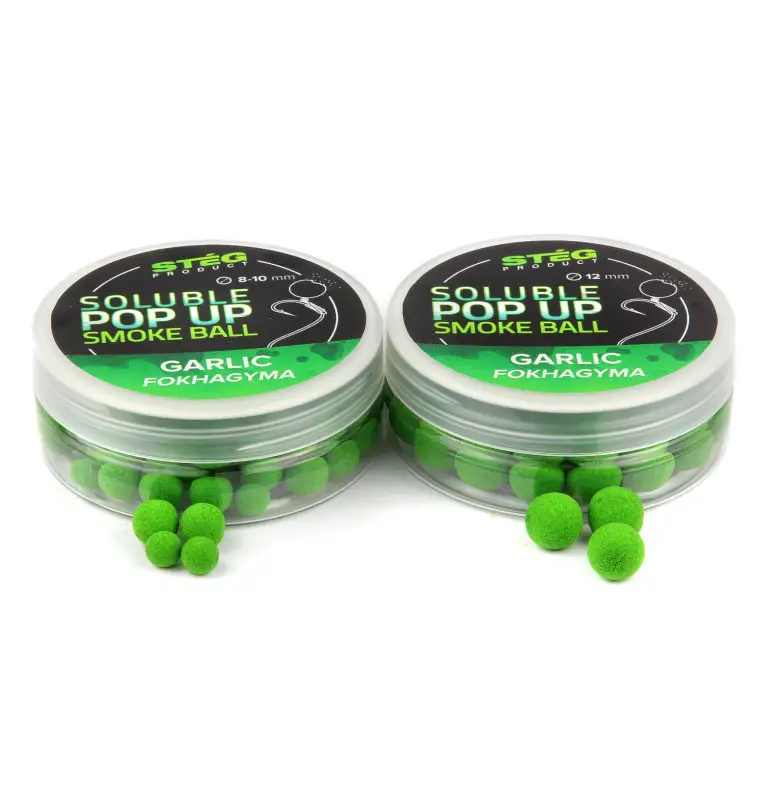 Steg Smoke Ball Pop Up Garlic-Almond 12mm Soluble 25g Method Feeder Köder-Köder-JJ-Fishing