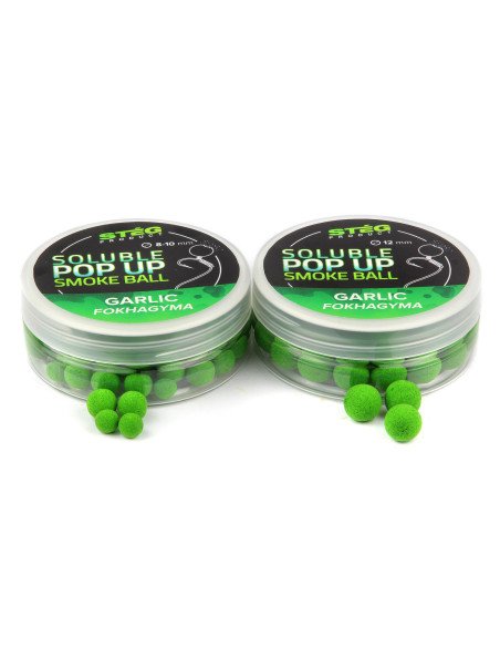 Steg Smoke Ball Pop Up Garlic-Almond 12mm Soluble 25g Method Feeder Köder-Köder-JJ-Fishing