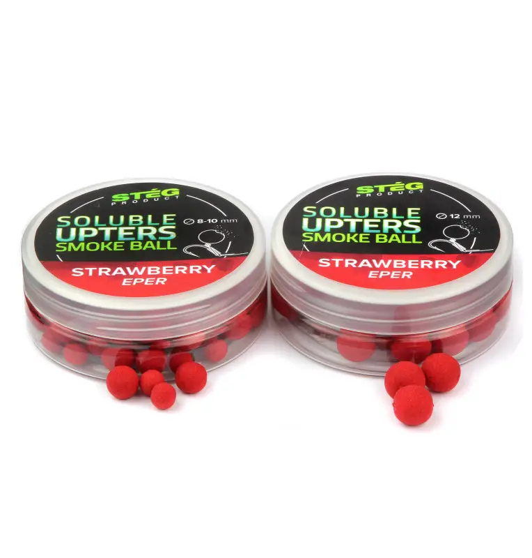 Steg Upters Smoke Ball Strawberry 12mm Wafter Soluble 30g Method Feeder Köder-Köder-JJ-Fishing