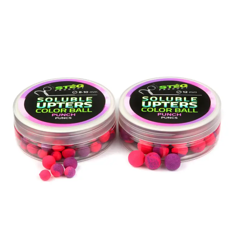 Steg Upters Color Ball Punch 12mm Wafter Soluble 30g Method Feeder Köder-Köder-JJ-Fishing