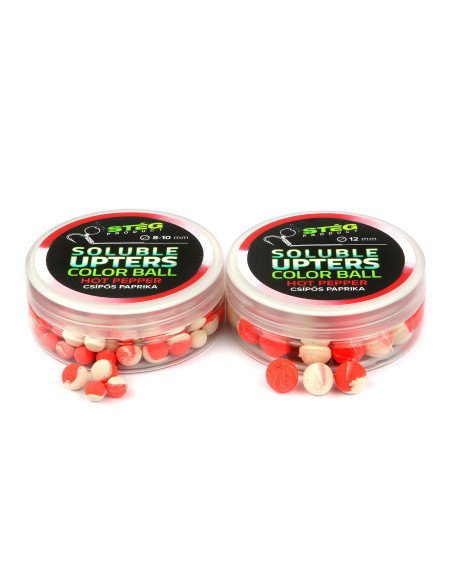 Steg Upters Color Ball Hot Pepper 8-10mm Wafter Soluble 30g Method Feeder Köder-Köder-JJ-Fishing