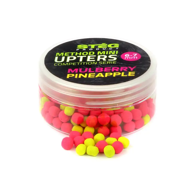 Steg Mini Upters Color Ball Mulberry-Pineapple 6-7mm Wafter Soluble 25g Method Feeder Köder-Köder-JJ-Fishing