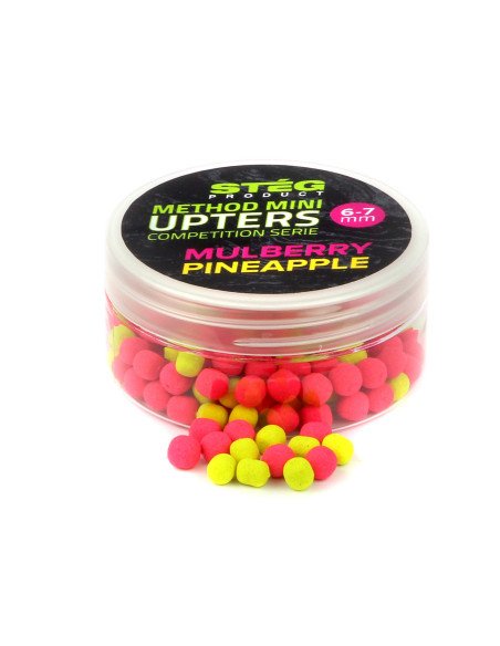 Steg Mini Upters Color Ball Mulberry-Pineapple 6-7mm Wafter Soluble 25g Method Feeder Köder-Köder-JJ-Fishing