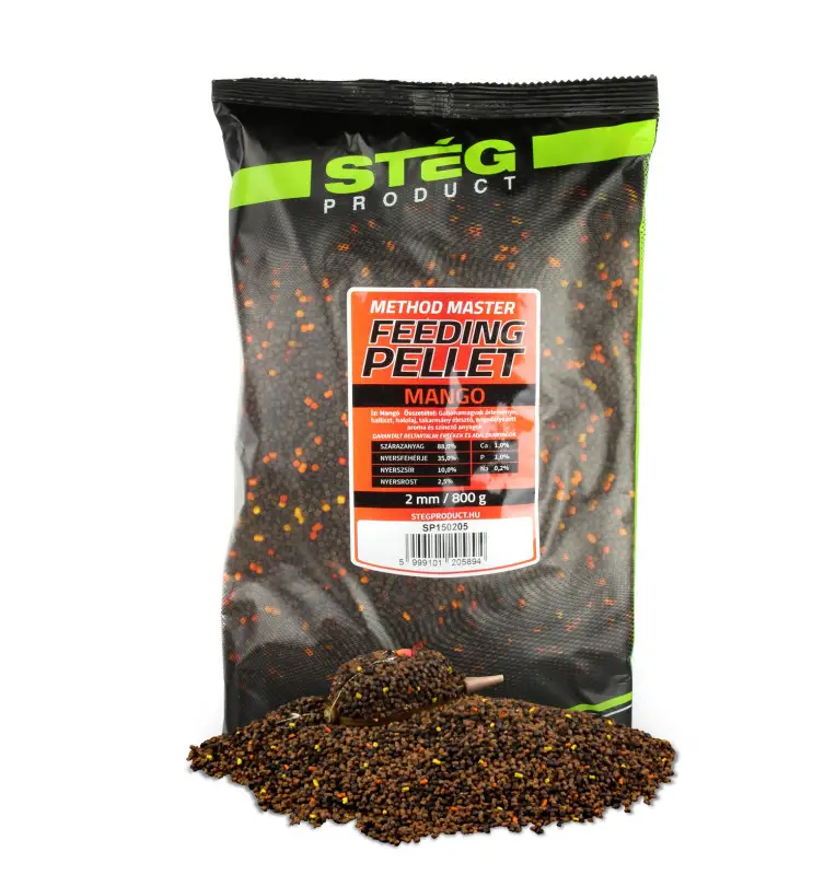 Steg Method Pellet Mango 2mm Hochintensiev Feeder 800g-Köder-JJ-Fishing