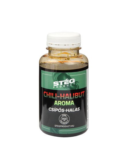 Steg Aroma Turbo Chili & Halibut 200ml Additive PVA Friendly Method Feeder-Köder-JJ-Fishing