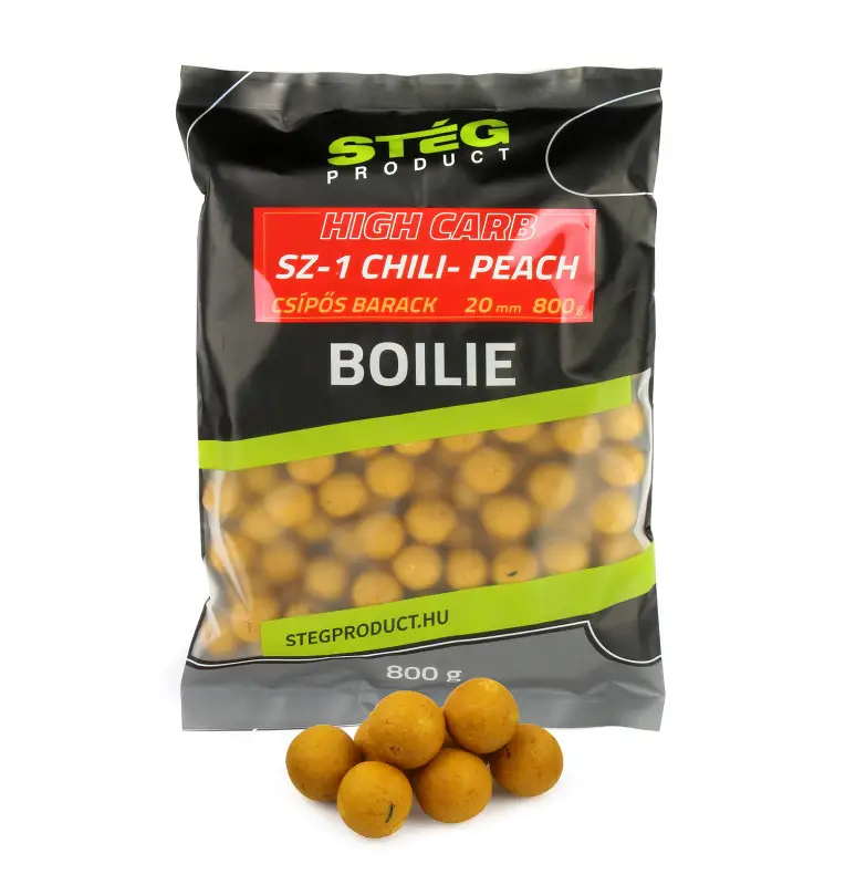 Steg High Carb SZ-1 Chili-Peach Boilies 20mm 800g Wettkampf Boilies-Köder-JJ-Fishing