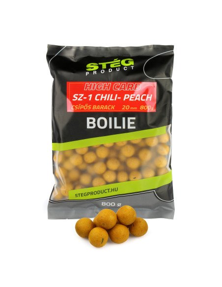 Steg High Carb SZ-1 Chili-Peach Boilies 20mm 800g Wettkampf Boilies-Köder-JJ-Fishing