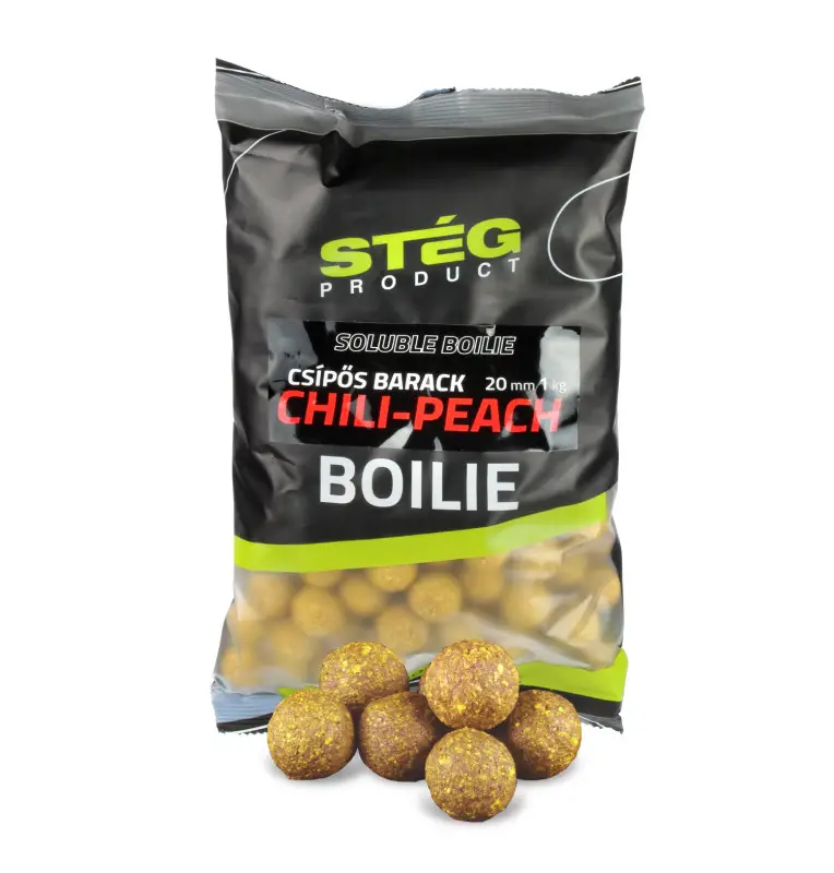 Steg Soluble Boilie Chili-Peach 24mm 1Kg Schnellauflösend Compedition Edition-Köder-JJ-Fishing