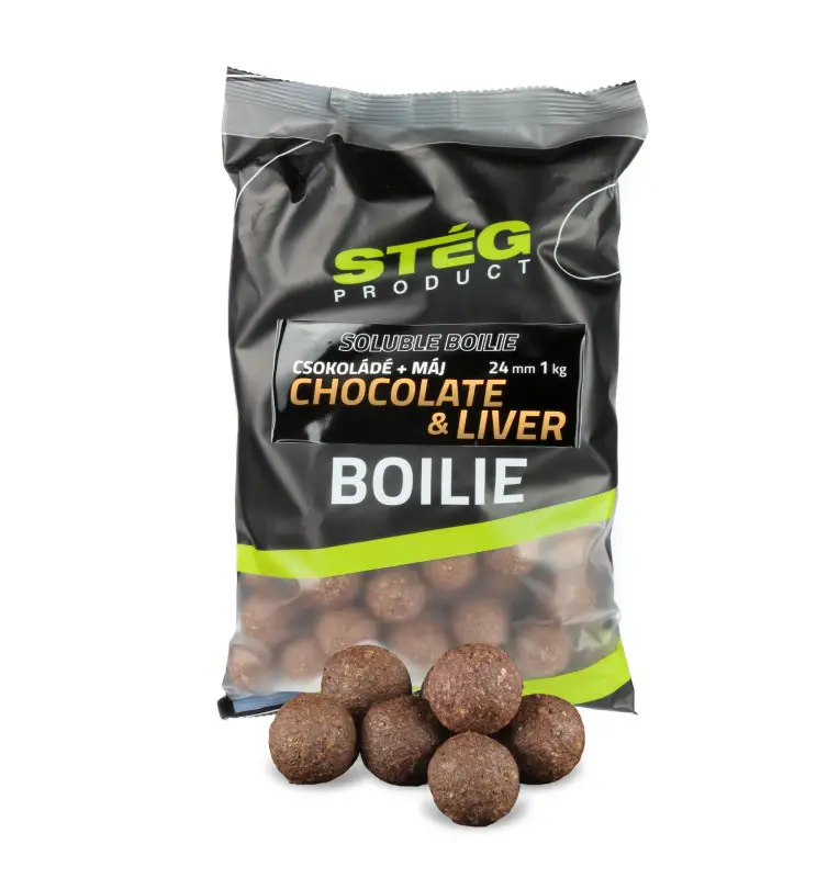 Steg Soluble Boilie Chocolate&Liver 24mm 1Kg Schnellauflösend Compedition Edition-Köder-JJ-Fishing