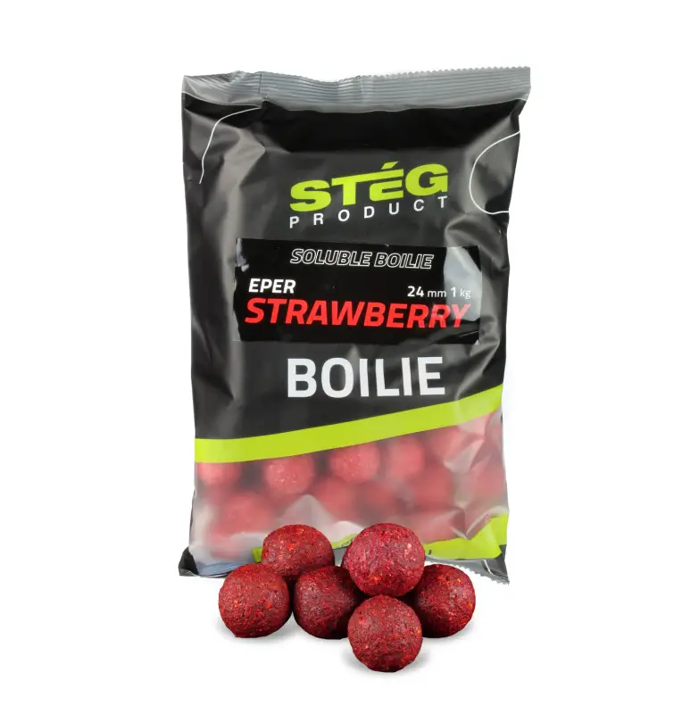 Steg Soluble Boilie Strawberry 24mm 1Kg Schnellauflösend Compedition Edition-Köder-JJ-Fishing