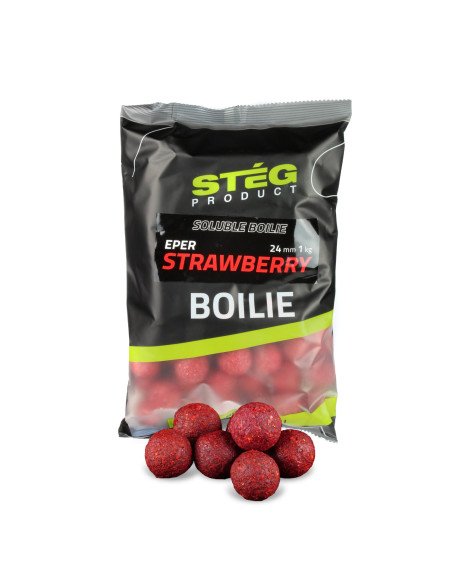 Steg Soluble Boilie Strawberry 24mm 1Kg Schnellauflösend Compedition Edition-Köder-JJ-Fishing