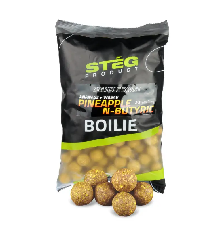 Steg Soluble Boilie Pineapple-N-Butyric Acid 24mm 1Kg Schnellauflösend Compedition Edition-Köder-JJ-Fishing