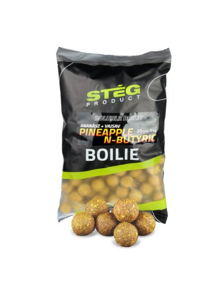 Steg Soluble Boilie Pineapple-N-Butyric Acid 24mm 1Kg Schnellauflösend Compedition Edition-Köder-JJ-Fishing