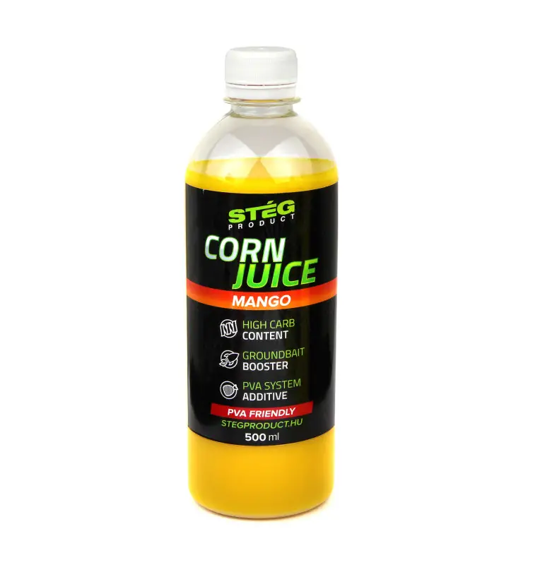 Steg Corn Juice Mango 500ml PVA Friendly High Carb Turbo Method Feeder-Köder-JJ-Fishing