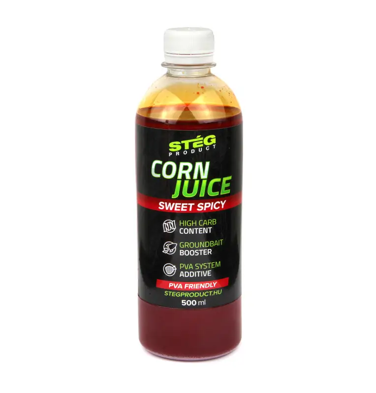Steg Corn Juice Sweet Spicy 500ml PVA Friendly High Carb Turbo Method Feeder-Köder-JJ-Fishing