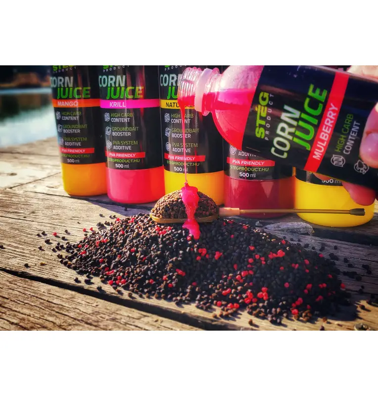 Steg Corn Juice Sweet Spicy 500ml PVA Friendly High Carb Turbo Method Feeder-Köder-JJ-Fishing