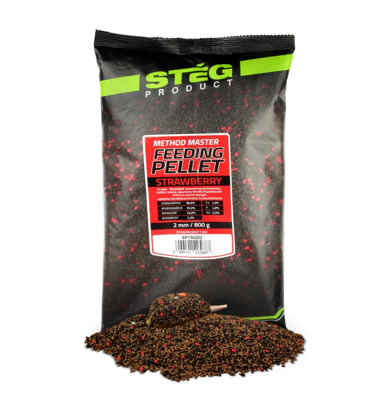 Steg Feeding Pellet Erdbeere 2mm 800g Method Feeder Bait Wettkampf Futter-Bait-JJ-Fishing