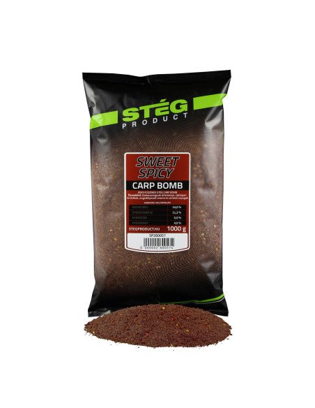 Steg Carp Bomb Sweet Spicy 1Kg Premium Groundbait Method Feeder-Bait-JJ-Fishing
