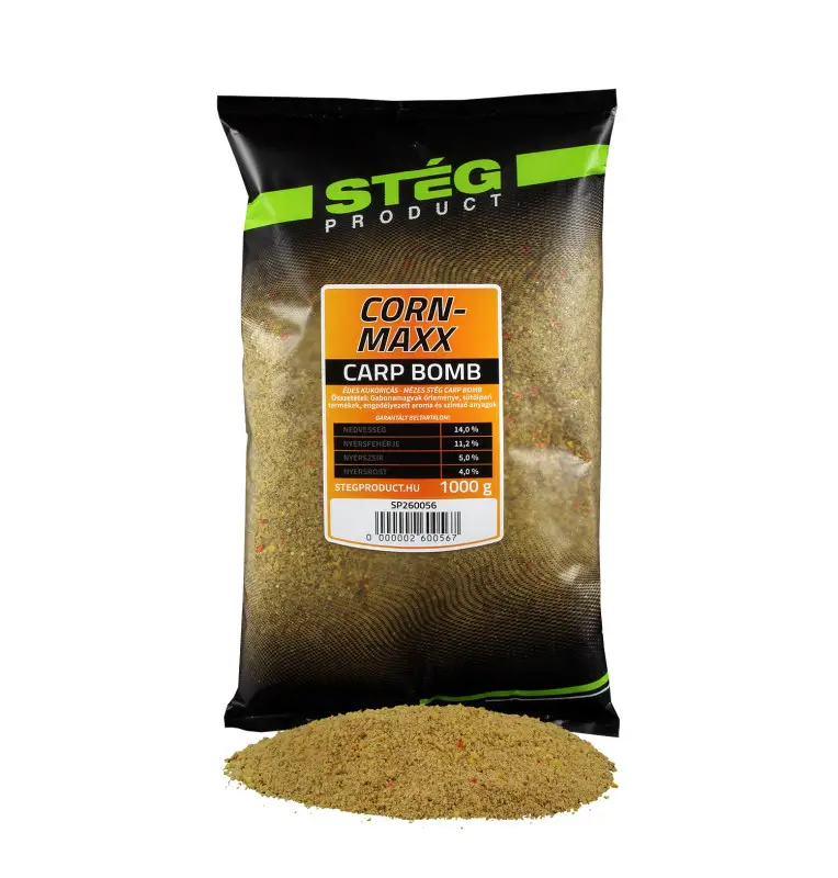 Steg Carp Bomb Cornmaxx 1Kg Premium Groundbait Method Feeder-Köder-JJ-Fishing