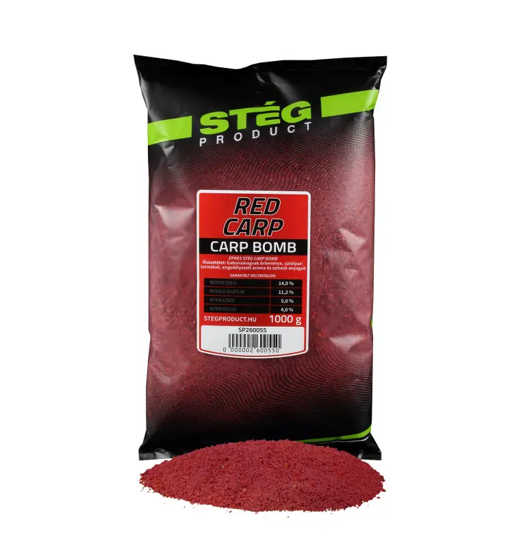 Steg Carp Bomb Red Carp 1Kg Premium Groundbait Method Feeder-Köder-JJ-Fishing