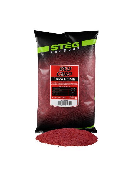 Steg Carp Bomb Red Carp 1Kg Premium Groundbait Method Feeder-Köder-JJ-Fishing