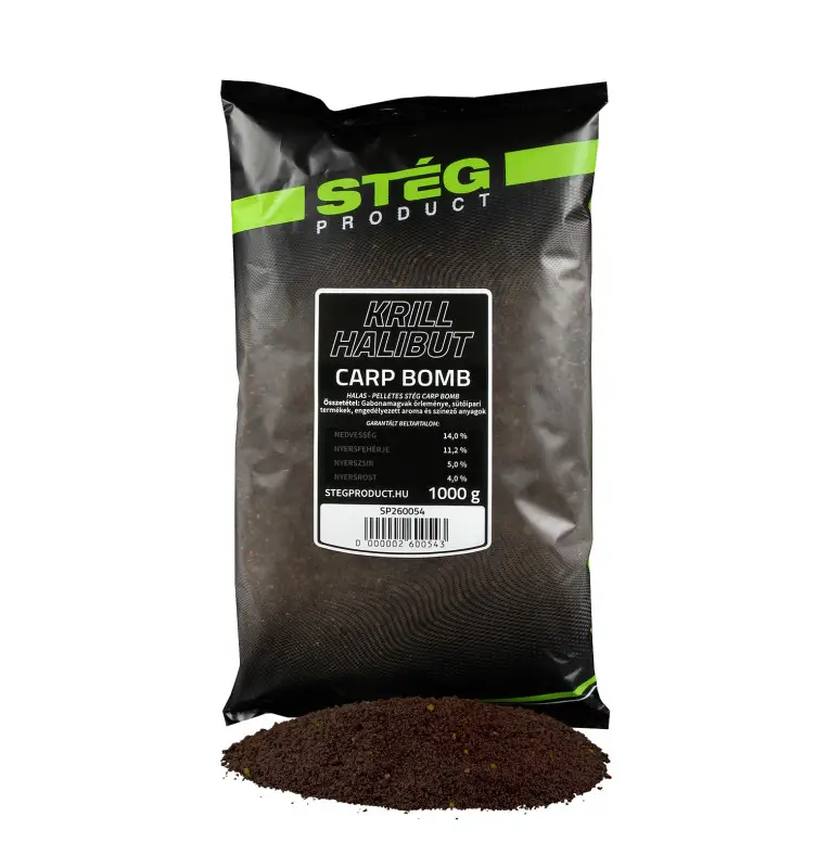 Steg Carp Bomb Krill-Halibut 1Kg Premium Groundbait Method Feeder-Köder-JJ-Fishing