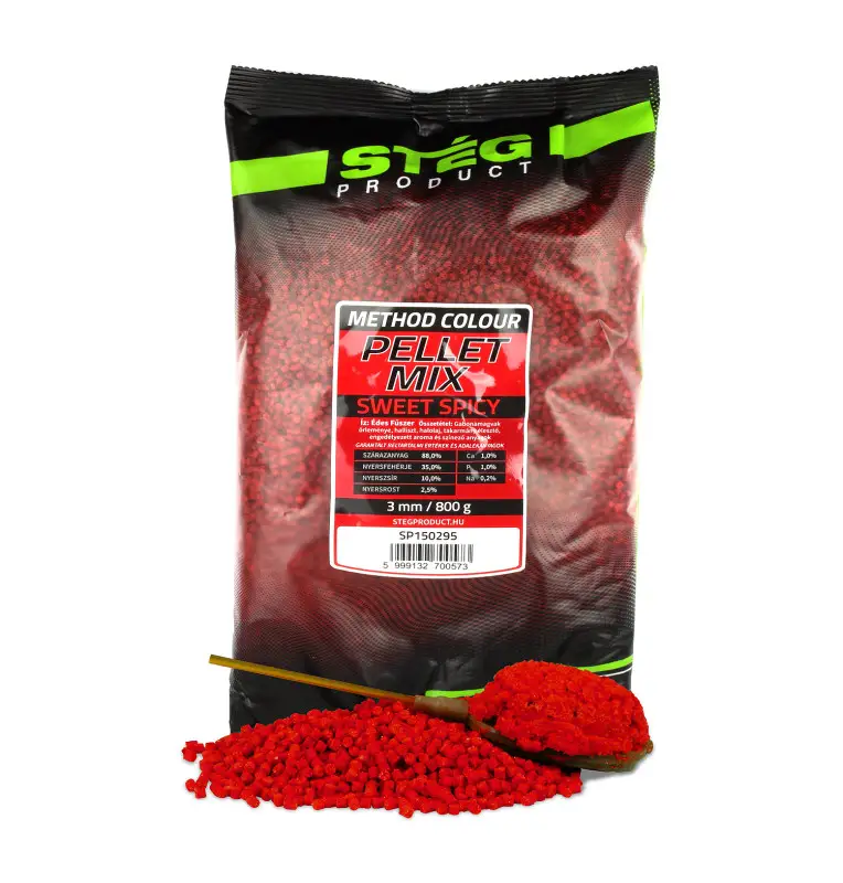 Steg Mix Pellet Sweet Spicy 3mm Hochintensiev Method Feeder 800g-Köder-JJ-Fishing
