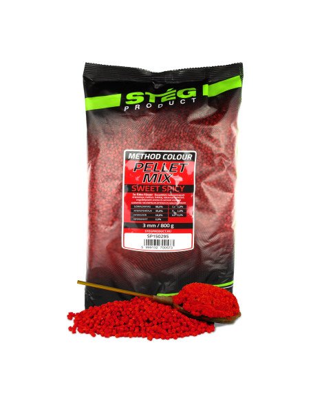 Steg Mix Pellet Sweet Spicy 3mm Hochintensiev Method Feeder 800g-Köder-JJ-Fishing
