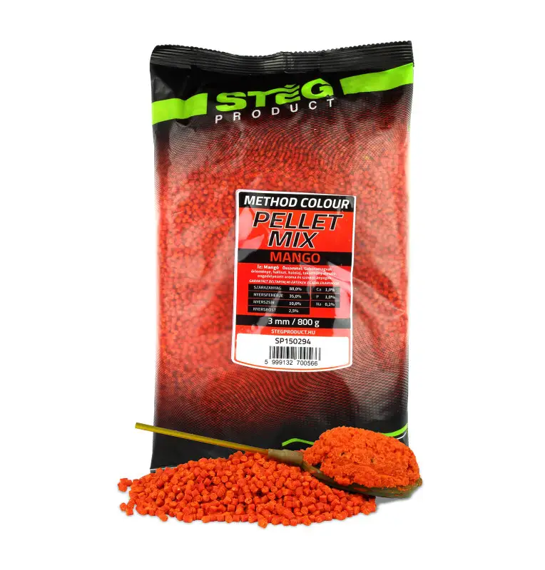 Steg Mix Pellet Mango 3mm Hochintensiev Method Feeder 800g-Köder-JJ-Fishing
