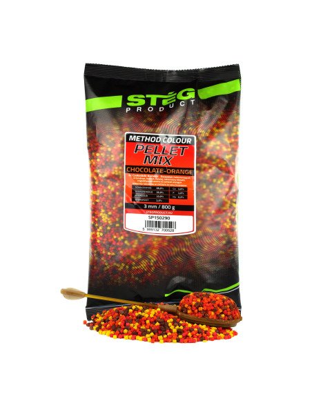 Steg Mix Pellet Chocolate-Orange 3mm Hochintensiev Method Feeder 800g-Köder-JJ-Fishing