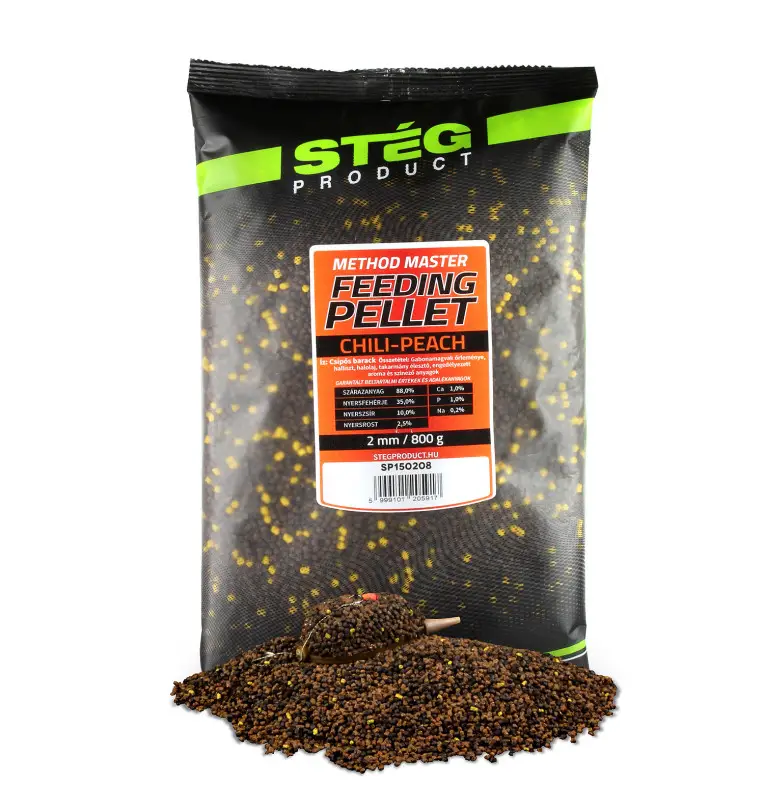 Steg Method Pellet Chili-Peach 2mm Hochintensiev Feeder 800g-Köder-JJ-Fishing